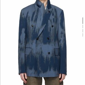 Amiri Stretch Wool Double-Breasted Blazer